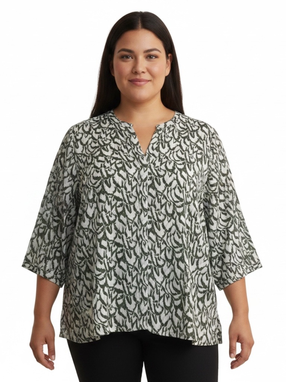 Jachs Girlfriend black, white blouse XXL